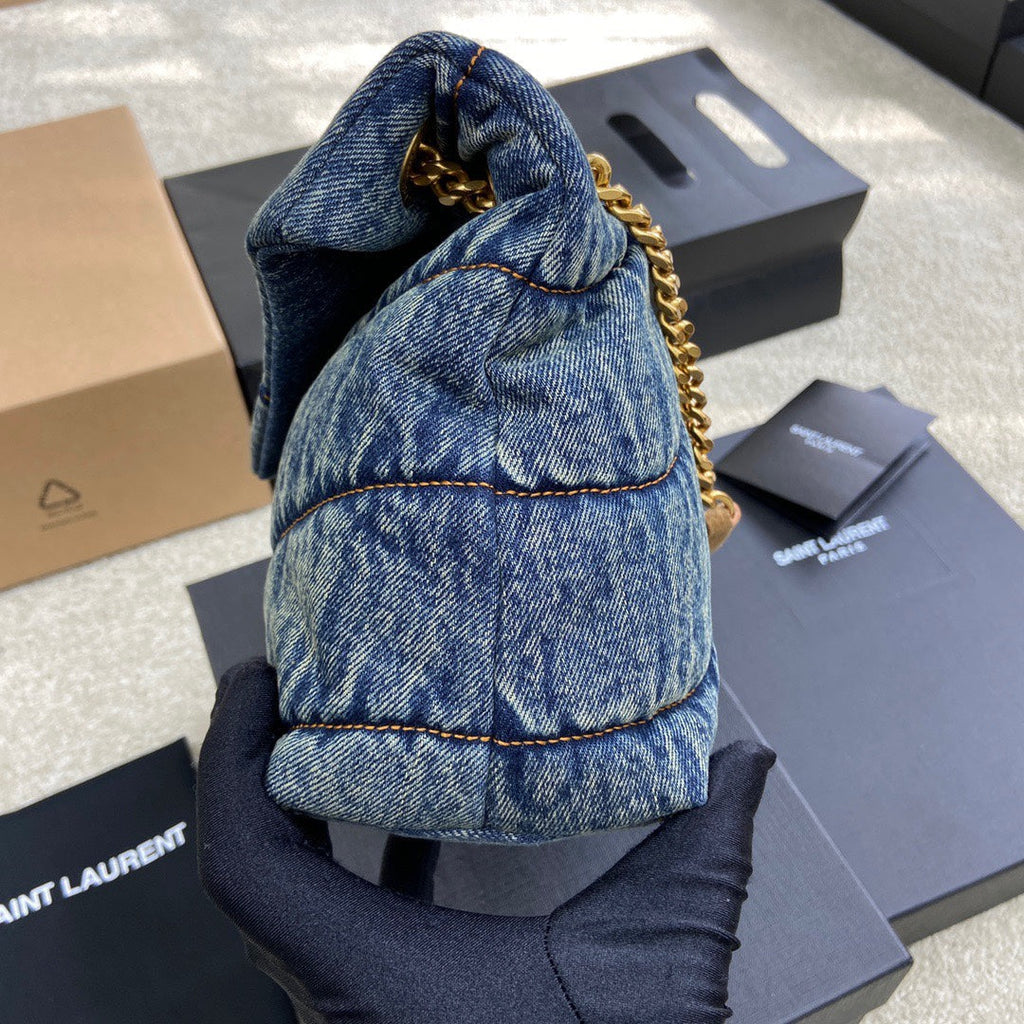 YSL Puffer Denim Bag - Blue product image 4, provided for visual reference and product detail review