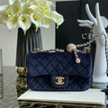 Chanel Square Mini Classic Flap Bag Velvet product image 1, provided for visual reference and product detail review