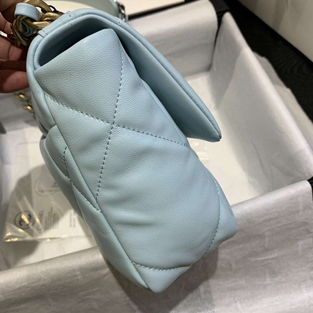 Chanel 19 Small Flap Bag Tiffany Blue product image 5, provided for visual reference and product detail review