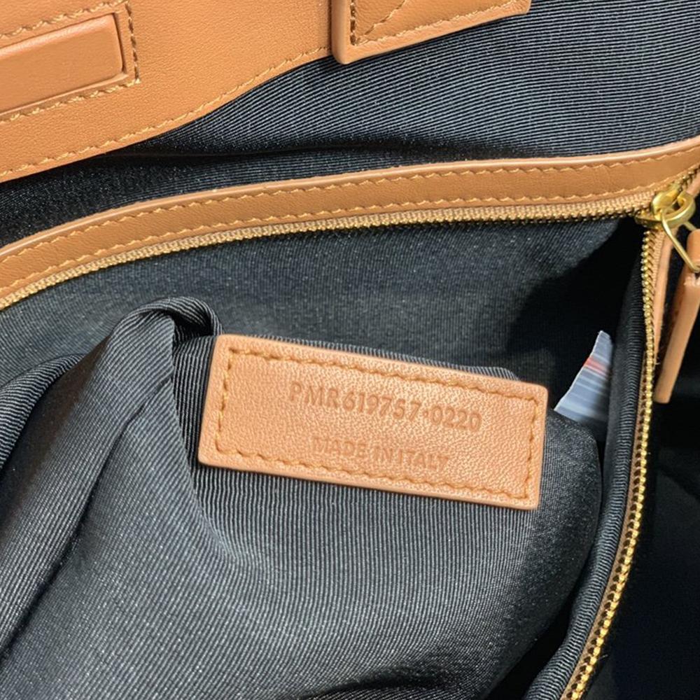 YSL Tag Hobo Bag - Beige/Brown product image 7, provided for visual reference and product detail review
