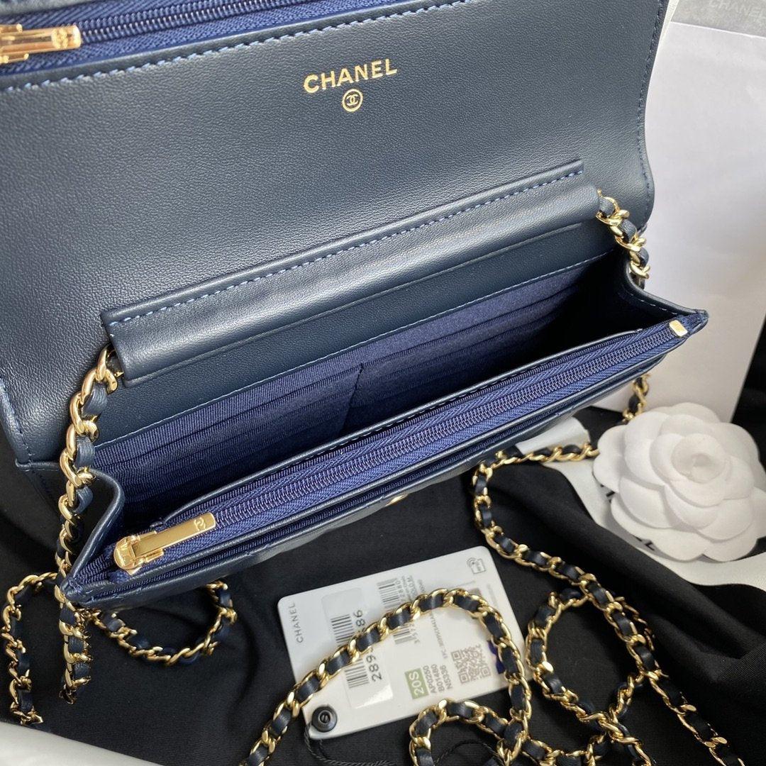 Chanel Wallet On Chain WOC Blue product image 6, provided for visual reference and product detail review