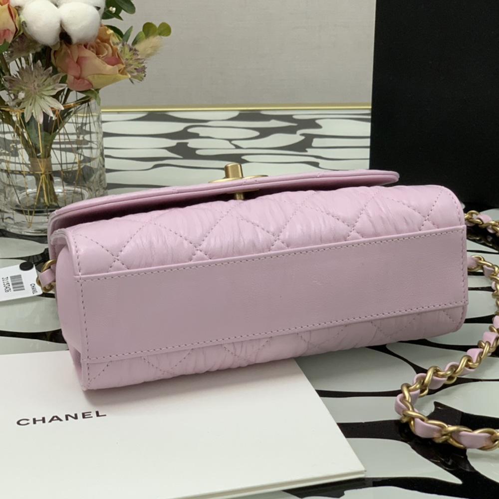 Chanel Mini Flap Bag Pink with Top Handle product image 5, provided for visual reference and product detail review