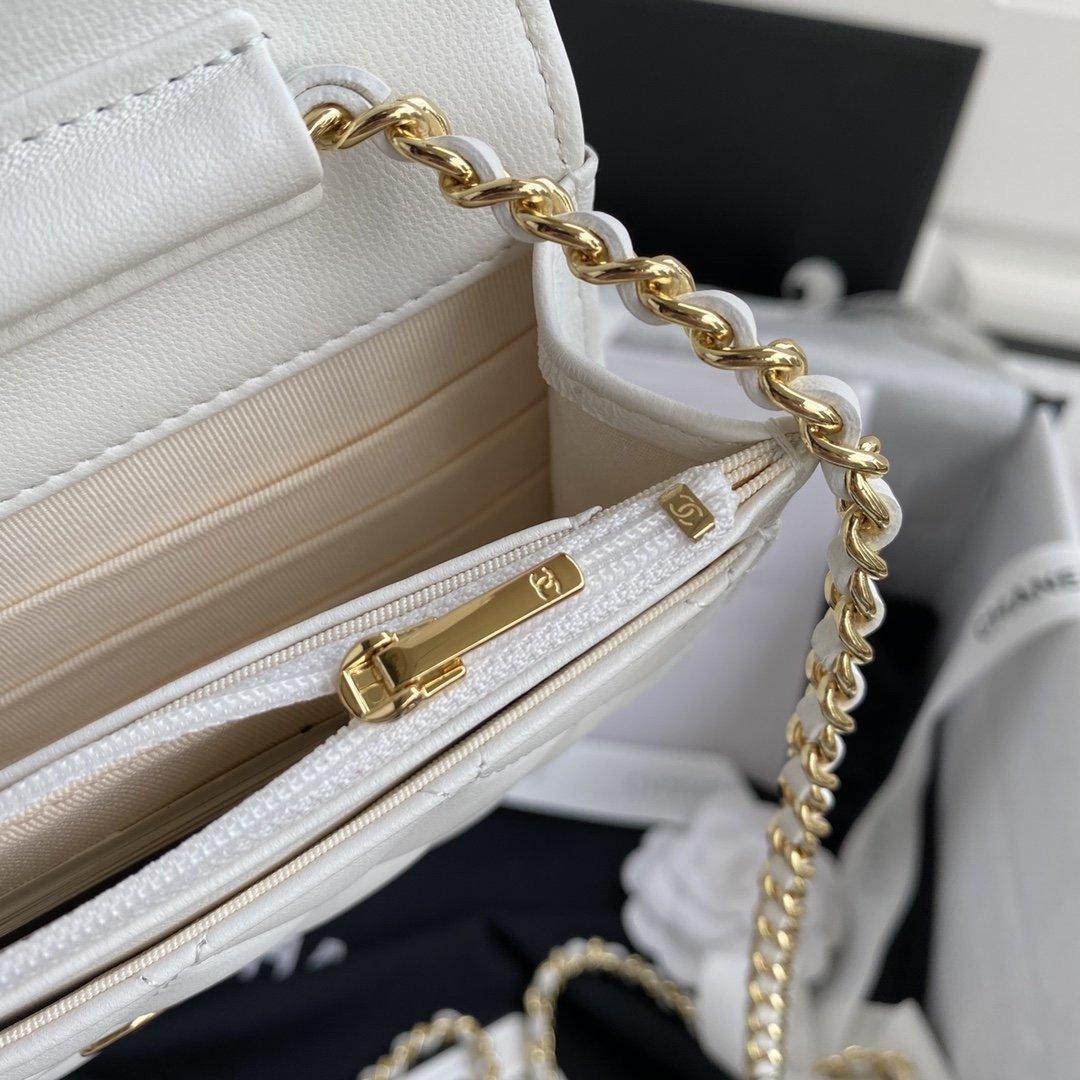 Chanel Wallet On Chain WOC White product image 4, provided for visual reference and product detail review