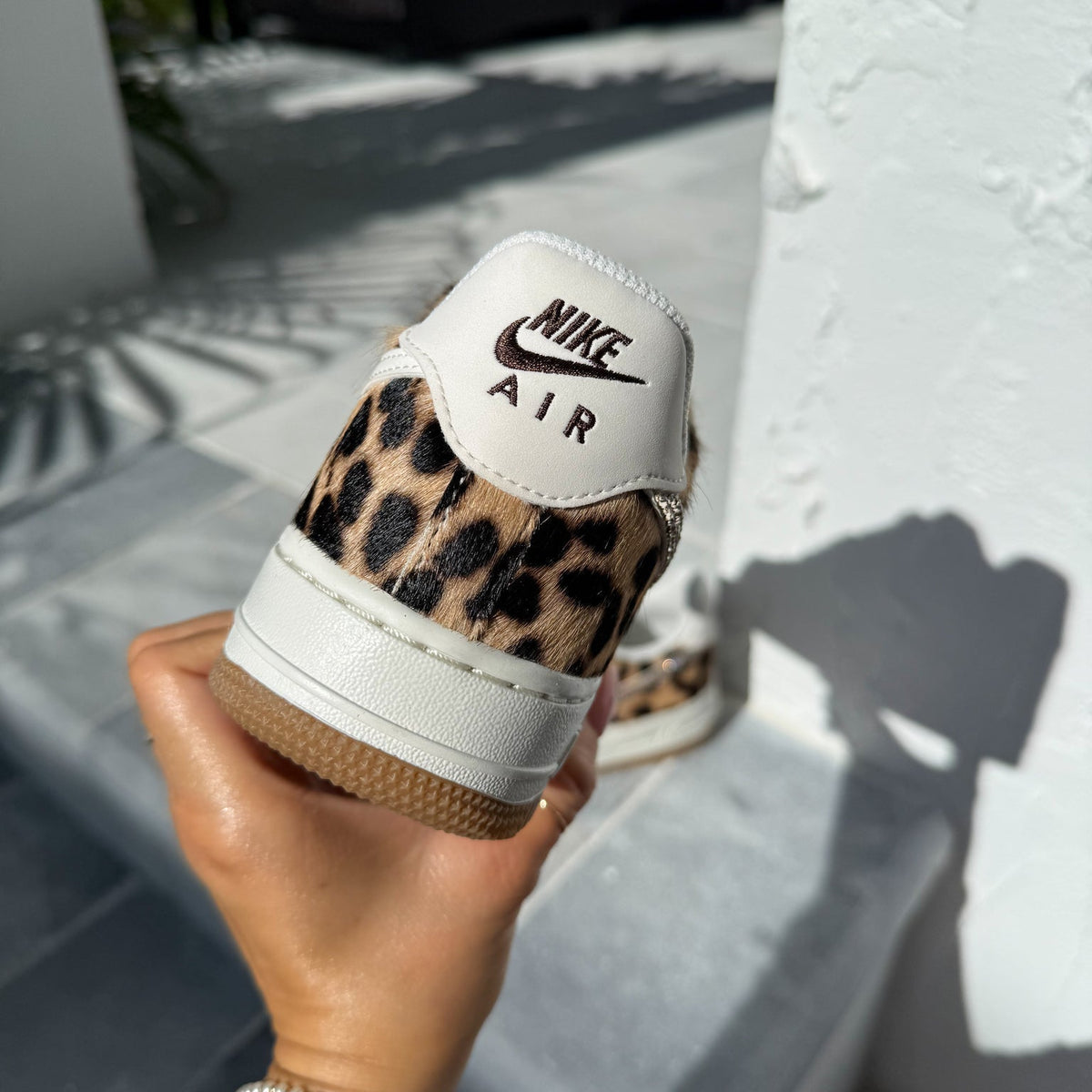 Swarovski x Nike Leopard Air Force 1 Sneakers product image 5, provided for visual reference and product detail review