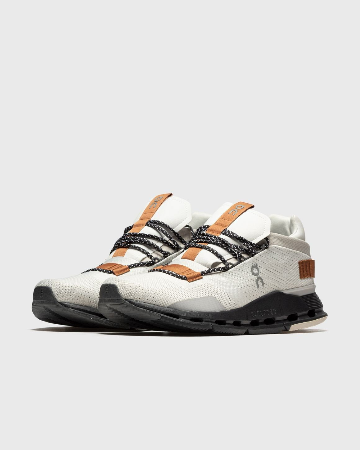 On Cloudnova White Pecan Lifestyle Sneakers product image 1, provided for visual reference and product detail review