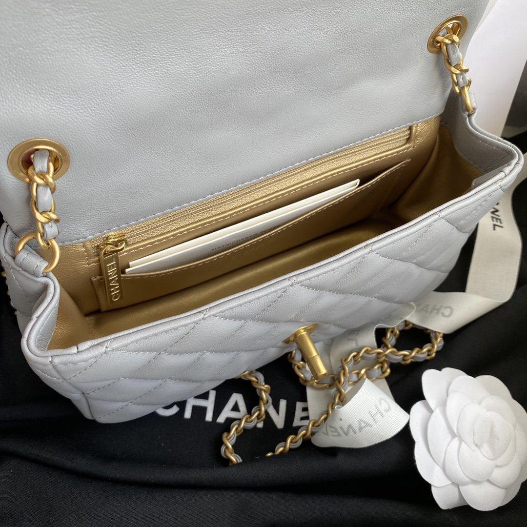 Chanel Pearl Crush Mini Flap Bag Gray product image 6, provided for visual reference and product detail review