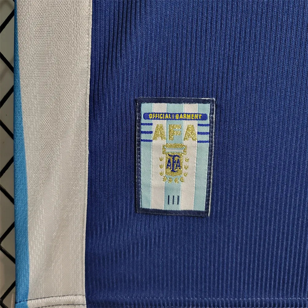 Argentina Retro Jersey 1998 Away Football Soccer Shirt product image 4