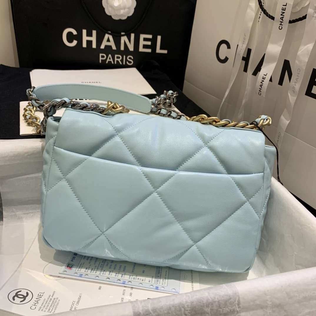 Chanel 19 Small Flap Bag Tiffany Blue product image 4, provided for visual reference and product detail review