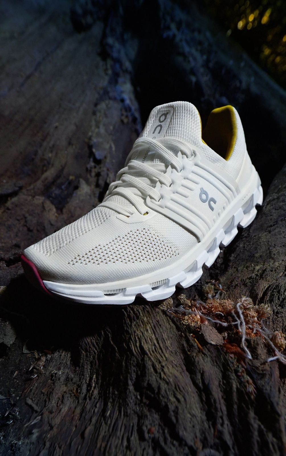 On Cloudswift Suma Undyed White Ivory Running Shoes product image 4, provided for visual reference and product detail review