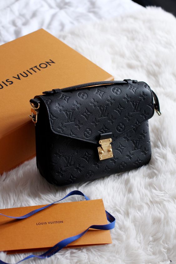 LV Pochette Métis Monogram Empreinte Leather Handle Crossbody Bag with Navy Blue Leather Trim product image 2, provided for