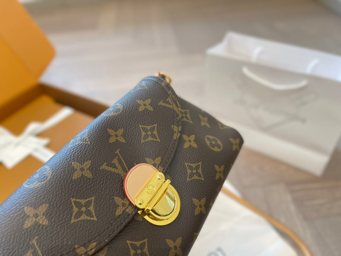 LV Pochette Métis Monogram Canvas Handle Crossbody Bag with Leather Trim and Shoulder Strap - Brown product image 6,