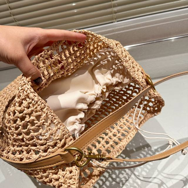 Saint Laurent YSL Raffia Tote Bag product image 14, provided for visual reference and product detail review