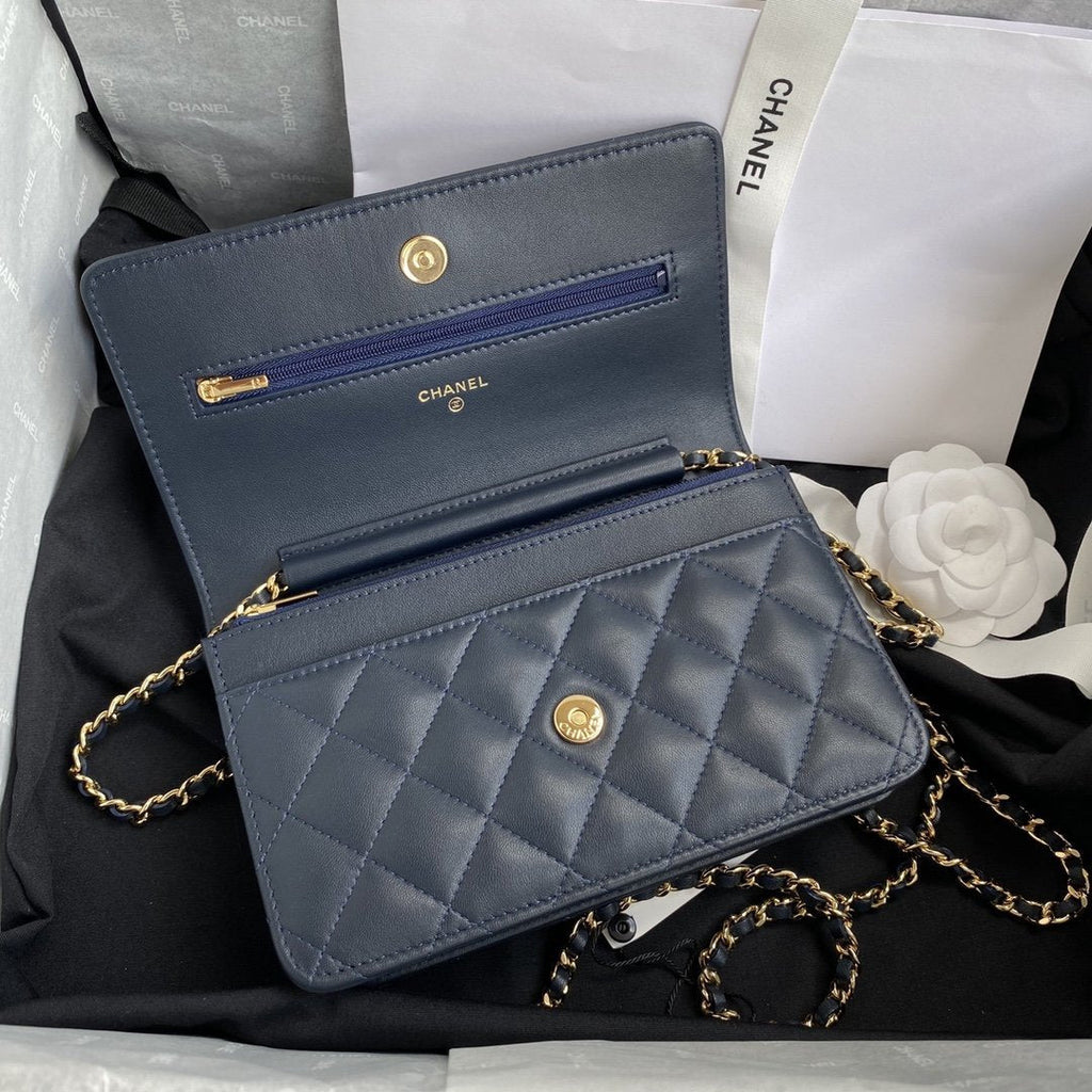 Chanel Wallet On Chain WOC Blue product image 5, provided for visual reference and product detail review