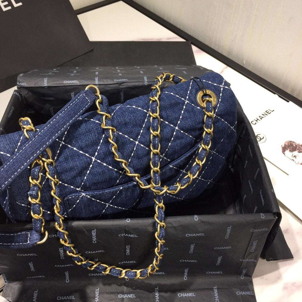 Chanel Denim Quilted Flap Bag product image 3, provided for visual reference and product detail review