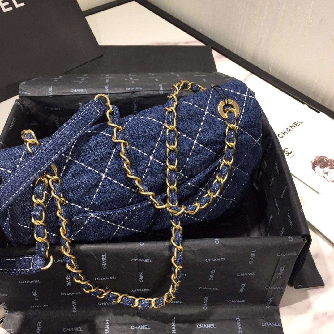 Chanel Denim Quilted Flap Bag product image 3, provided for visual reference and product detail review