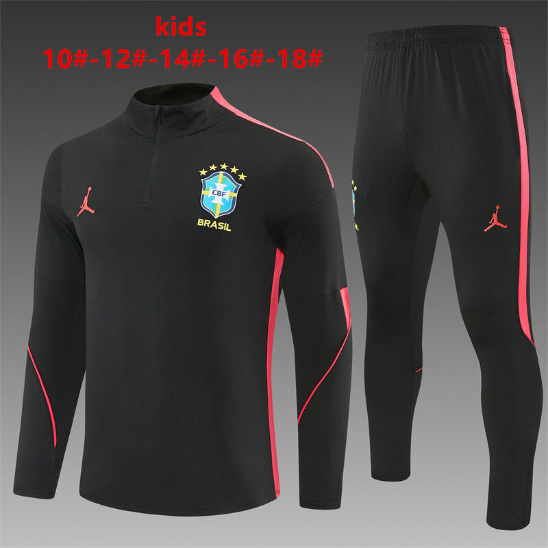 Kids Brazil Training Tracksuits 2026 Football Kit Soccer product image 1