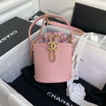Chanel 2020 Tweed Soul Bucket Bag Pink product image 1, provided for visual reference and product detail review