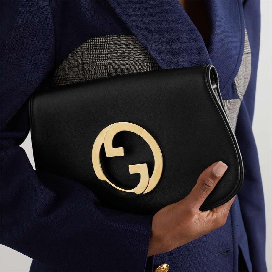 Gucci New Blondie Leather Shoulder Bag - Black product image 2, provided for visual reference and product detail review