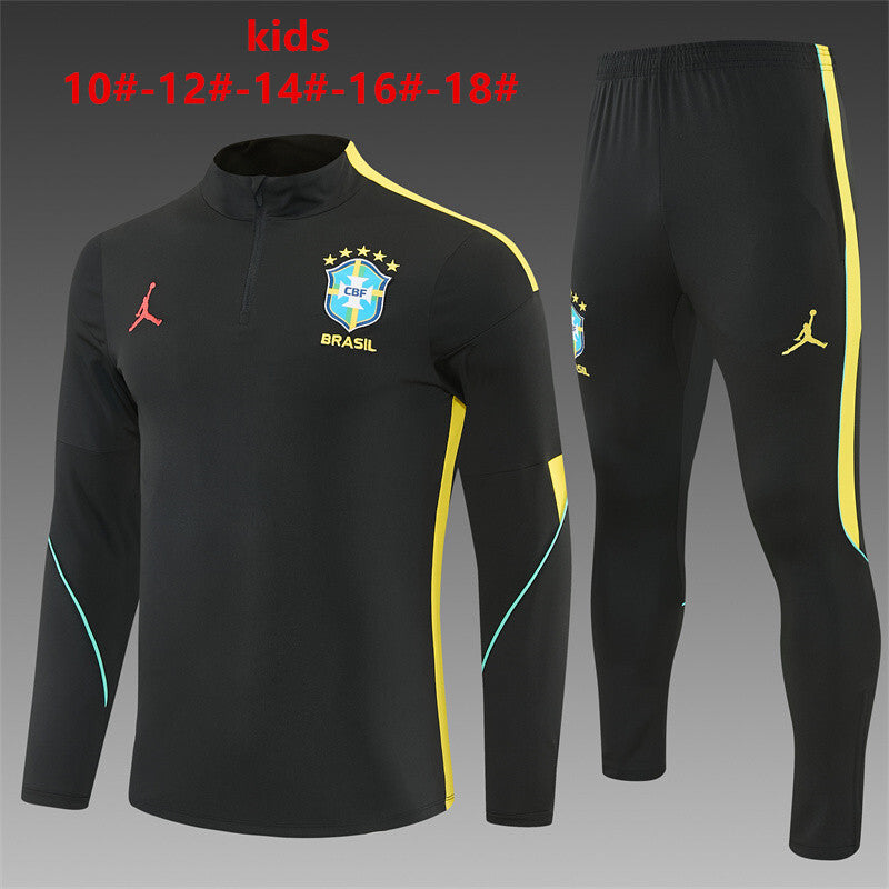 Kids Brazil Training Tracksuits 2026 Football Kit Soccer product image 1