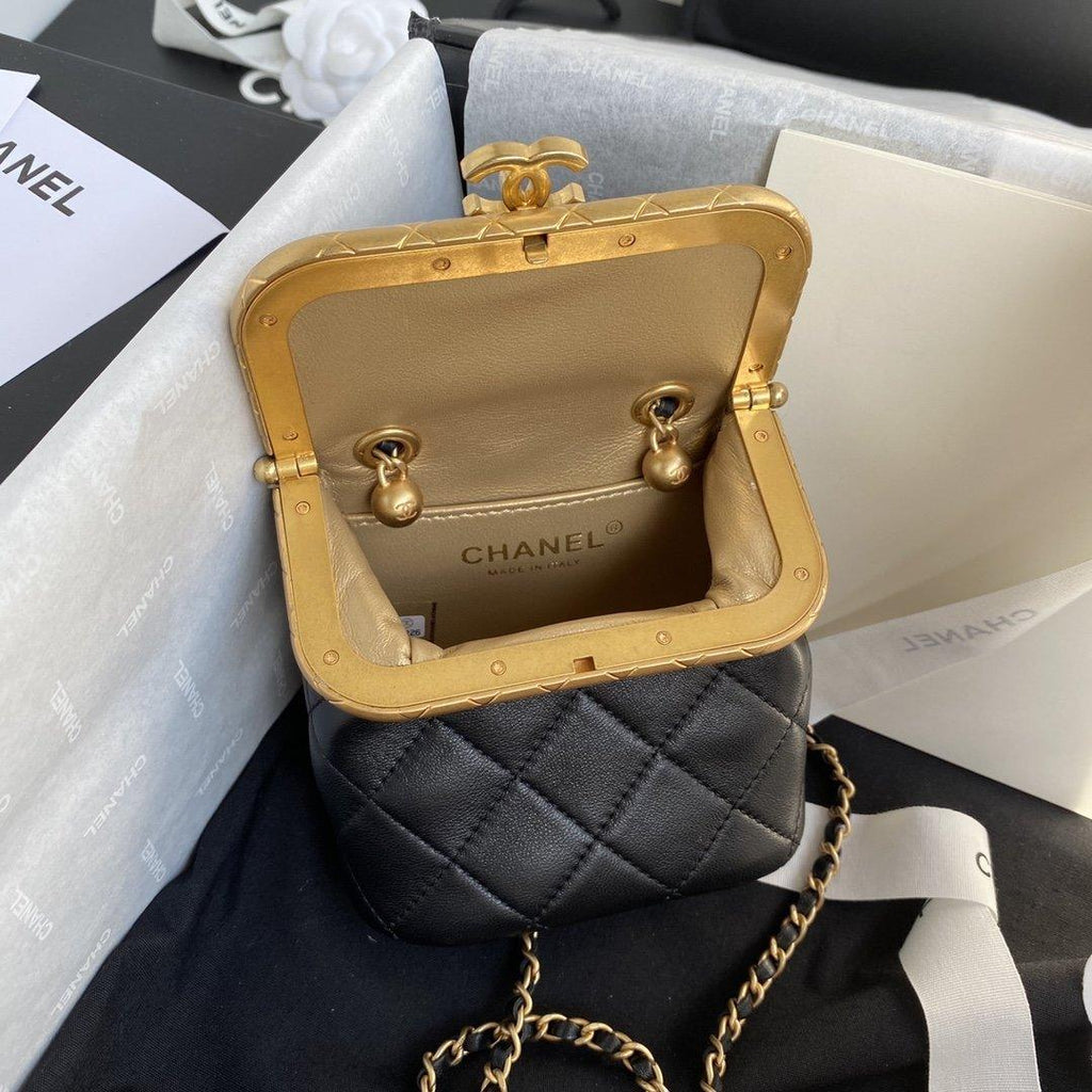 Chanel Small Kiss-Lock Bag - Black product image 5, provided for visual reference and product detail review
