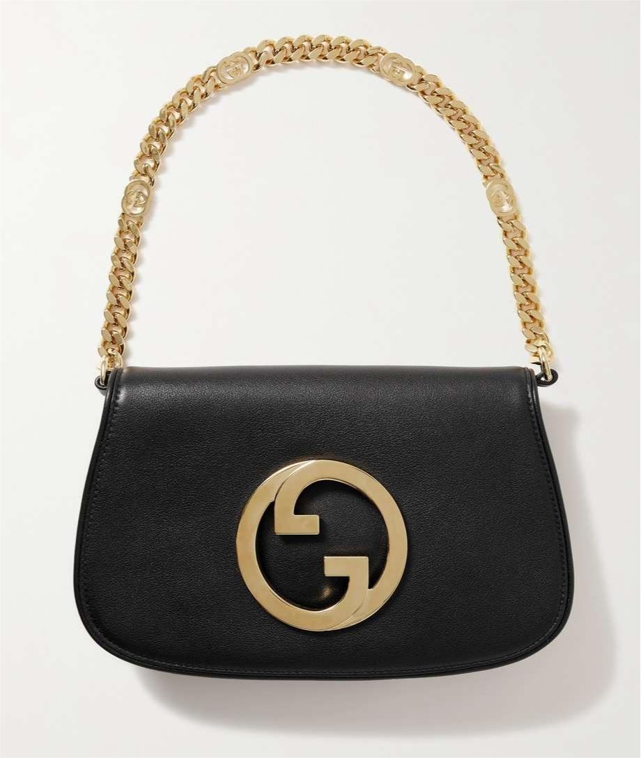 Gucci New Blondie Leather Shoulder Bag - Black product image 3, provided for visual reference and product detail review