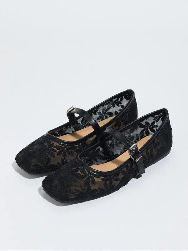 Dolce Lace Flats - Black product image 4, provided for visual reference and product detail review