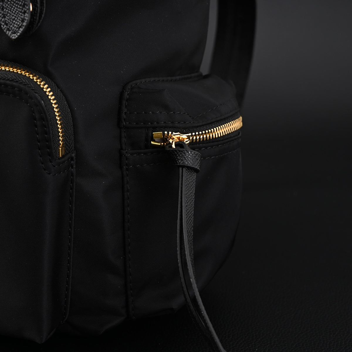 Burberry the Rucksack – Black Nylon & Leather Backpack with Gold-Tone Hardware - Black with Gold Accents product image 12,