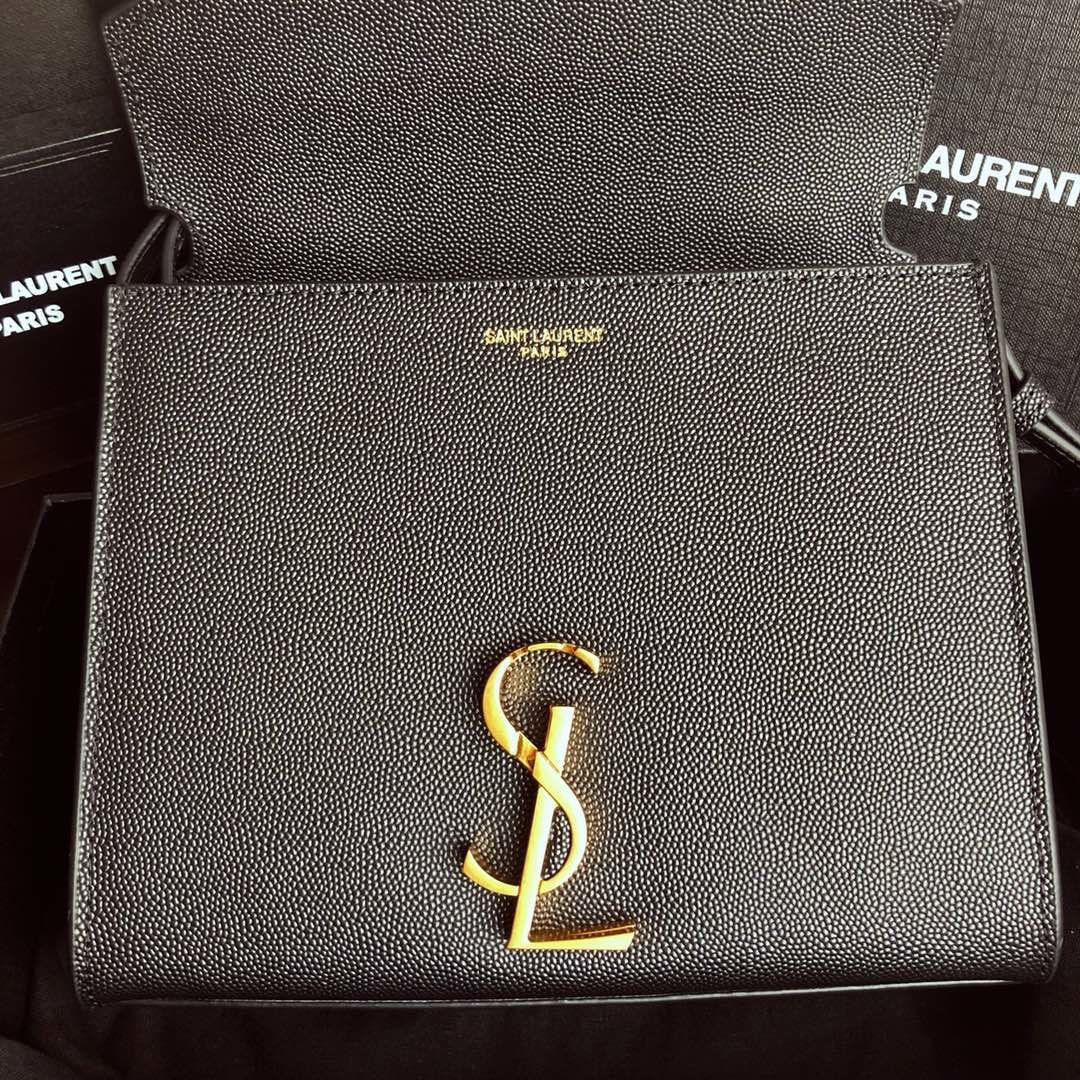YSL Cassandra Mini Top Handle Bag Black product image 4, provided for visual reference and product detail review