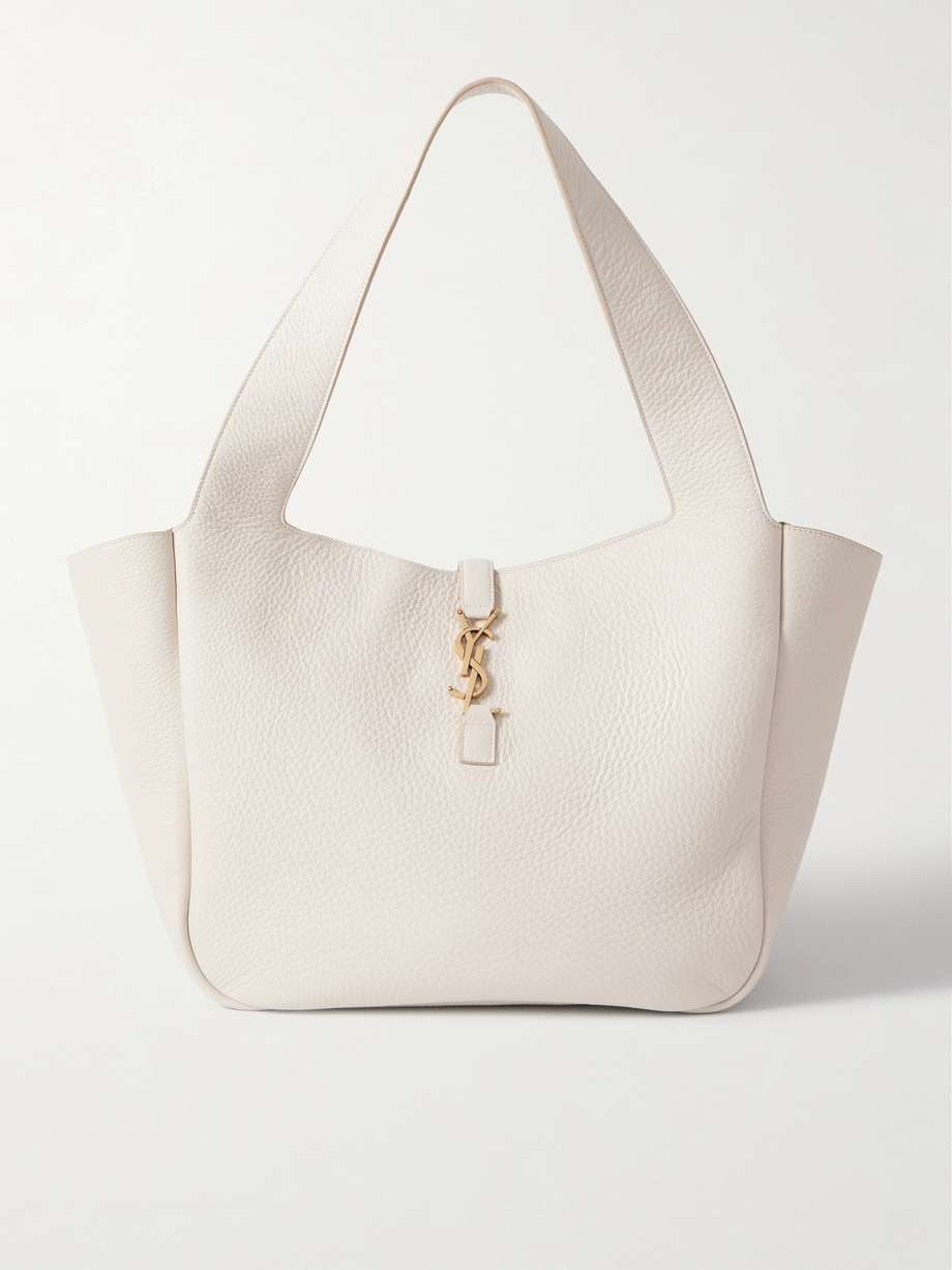 Saint Laurent Le 5 À 7 Bea Textured-Leather Tote - White product image 2, provided for visual reference and product detail