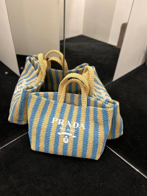 Prada Raffia Bag - Blue product image 3, provided for visual reference and product detail review