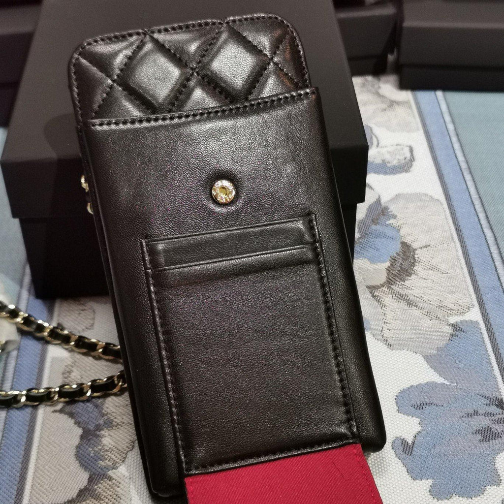 Chanel Lambskin Phone Holder Wallet product image 5, provided for visual reference and product detail review