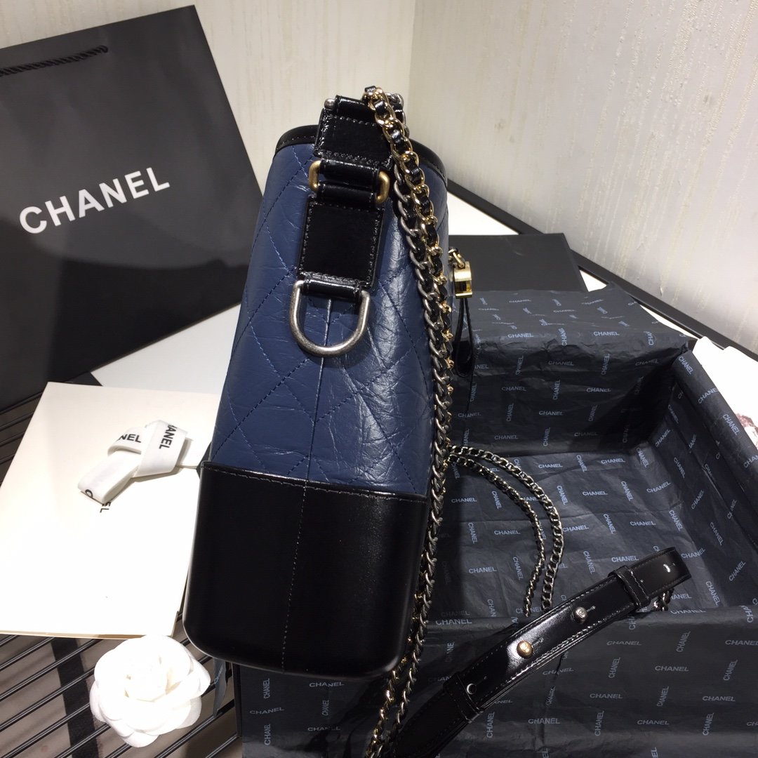 Chanel's Gabrielle Large Hobo Bag - Blue & Brown product image 7, provided for visual reference and product detail review