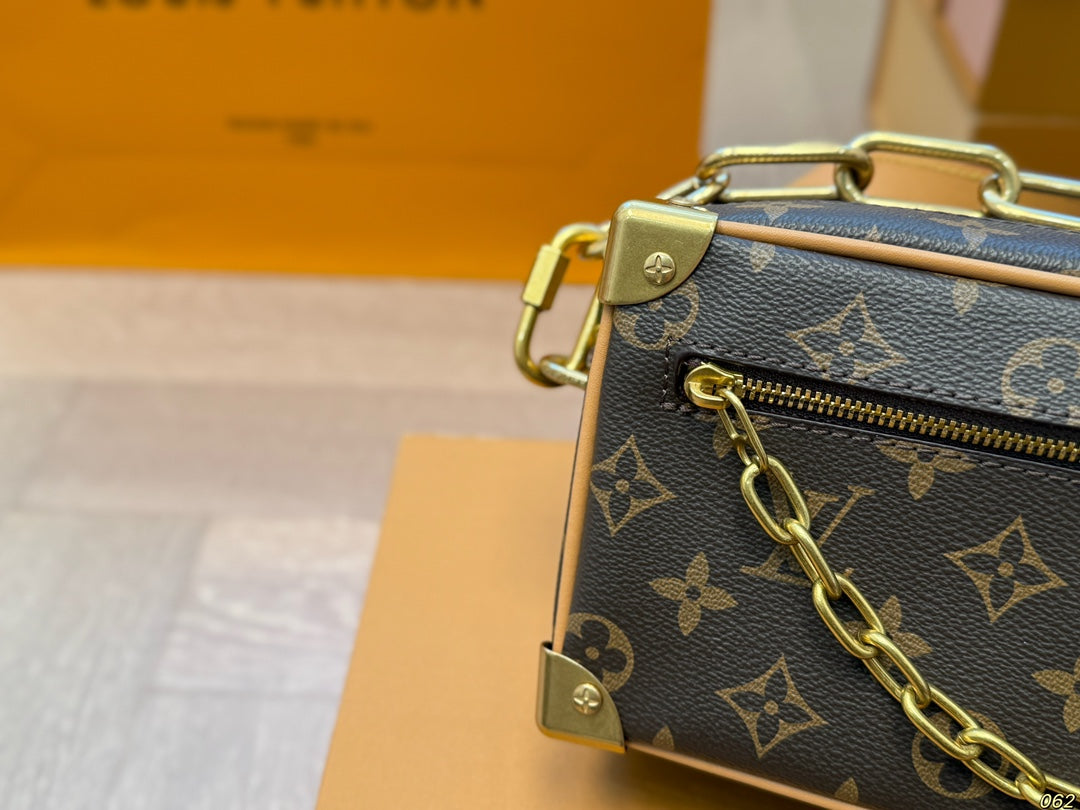 Louis Vuitton LV Soft Trunk Box Bag Satchel Bag - Brown product image 6, provided for visual reference and product detail