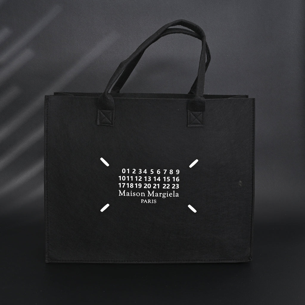 Maison Margiela MM6 Tote Bag – Limited Edition Black Canvas Shopper product image 2, provided for visual reference and