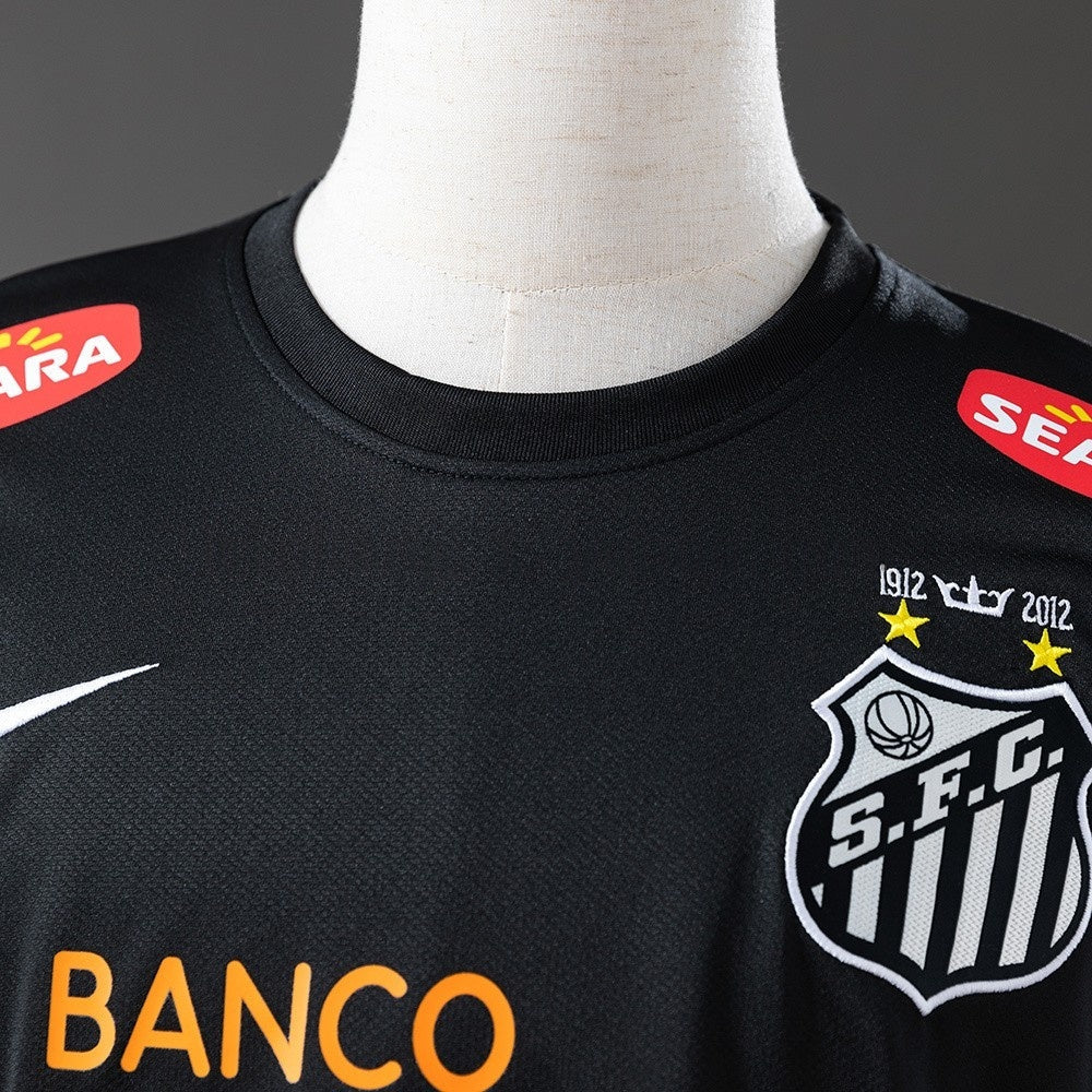 Santos Jersey 2012/13 Black Retro Football Kit product image 5