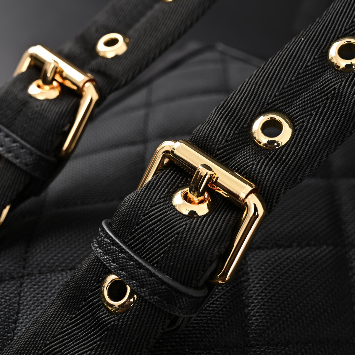 Burberry the Rucksack – Black Nylon & Leather Backpack with Gold-Tone Hardware - Black with Gold Accents product image 13,