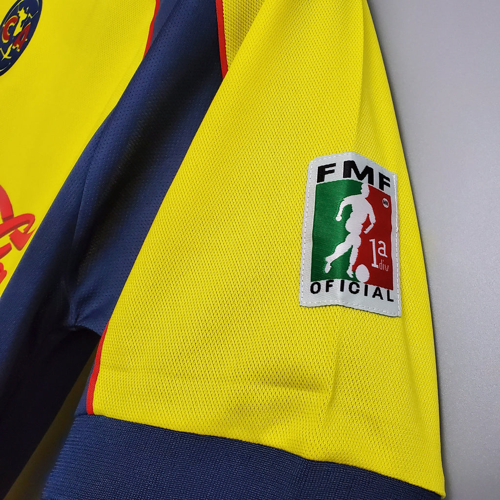Retro Club America Jersey 2001-02 Home Yellow Football Kit product image 4