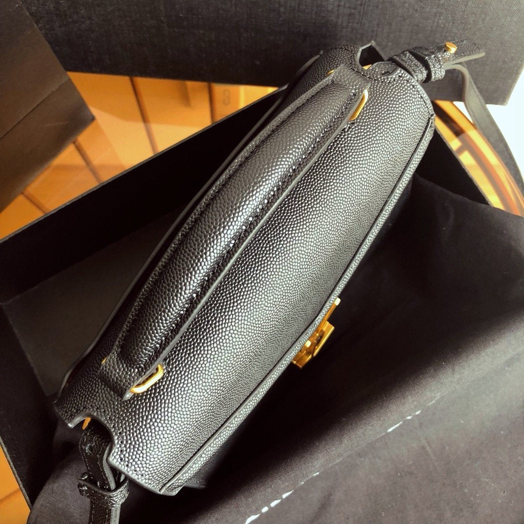 YSL Cassandra Mini Top Handle Bag Black product image 5, provided for visual reference and product detail review