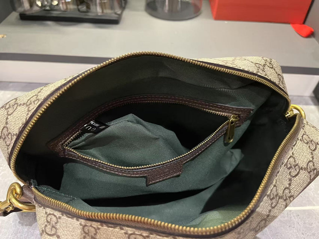 Gucci Ophidia Medium GG Supreme Canvas Shoulder Crossbody Bag with Web Stripe and Leather Trim product image 8, provided for