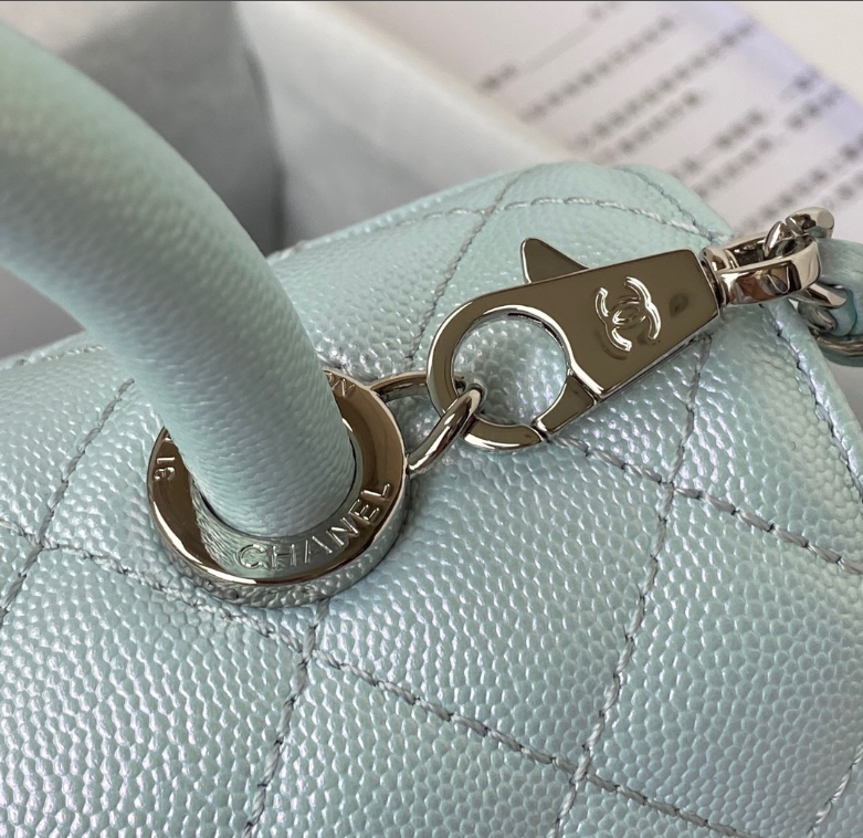 Chanel Coco Handle Bag 92990 23cm - Blue product image 5, provided for visual reference and product detail review