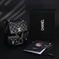 Chanel Duma Backpack – Black Quilted Lambskin with Gold-Tone Hardware (24A Collection) product image 1, provided for visual