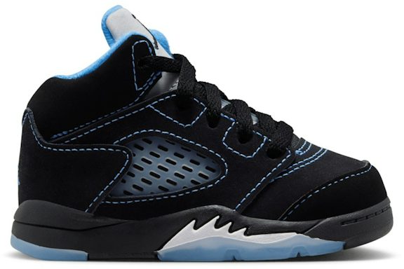 Air Jordan 5 Retro Black University Blue (2026) (TD) product image 1, provided for visual reference and product detail review