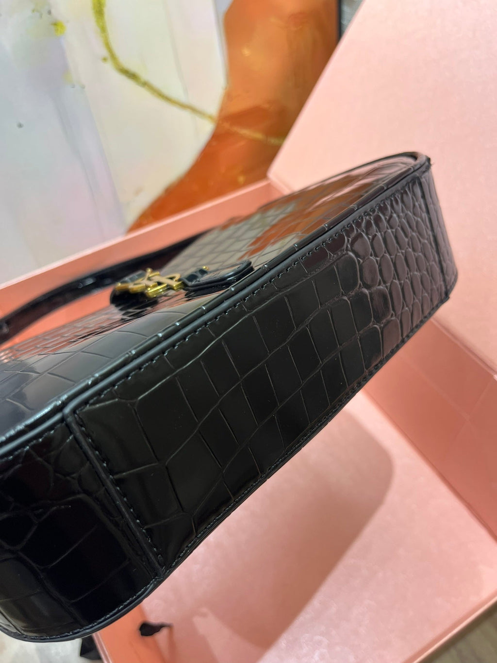 YSL Croc-Embossed the 5 To 7 Hobo Bag product image 2, provided for visual reference and product detail review