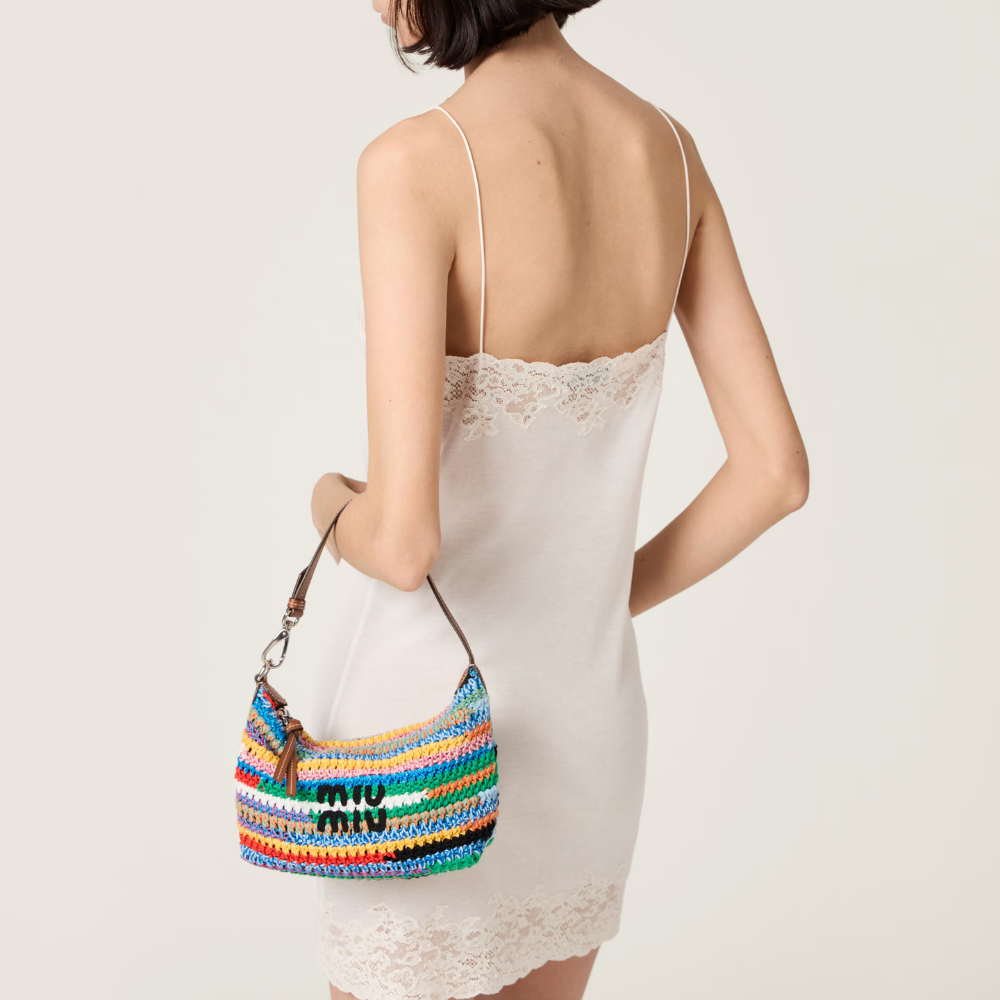Miu Miu Multicolor Crochet Pouch - Multicolored product image 6, provided for visual reference and product detail review