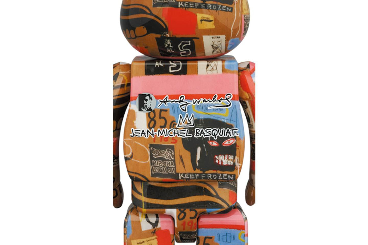 Bearbrick Andy Warhol x Jean-Michel Basquiat #2 100% & 400% Set product image 2, provided for visual reference and product