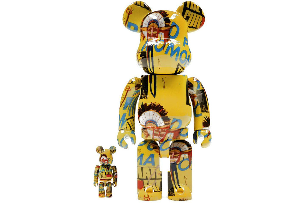 Bearbrick Andy Warhol x Jean-Michel Basquiat #3 100% & 400% Set product image 1, provided for visual reference and product
