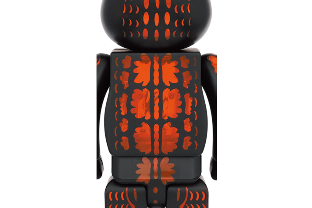 Bearbrick Godzilla vs. Destoroyah Meltdown Figure Set - 100% & 400%, Clear Orange product image 1, provided for visual