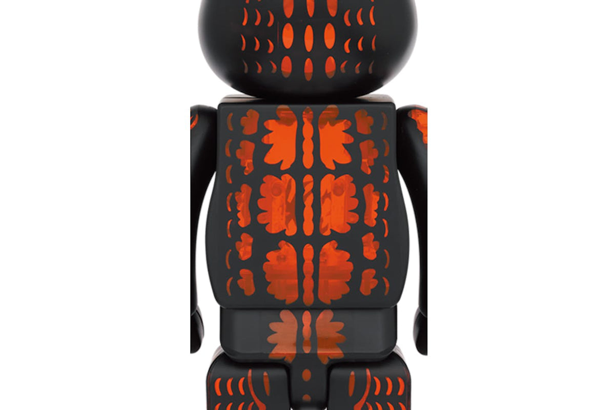 Bearbrick Godzilla vs. Destoroyah Meltdown Figure Set - 100% & 400%, Clear Orange product image 1, provided for visual