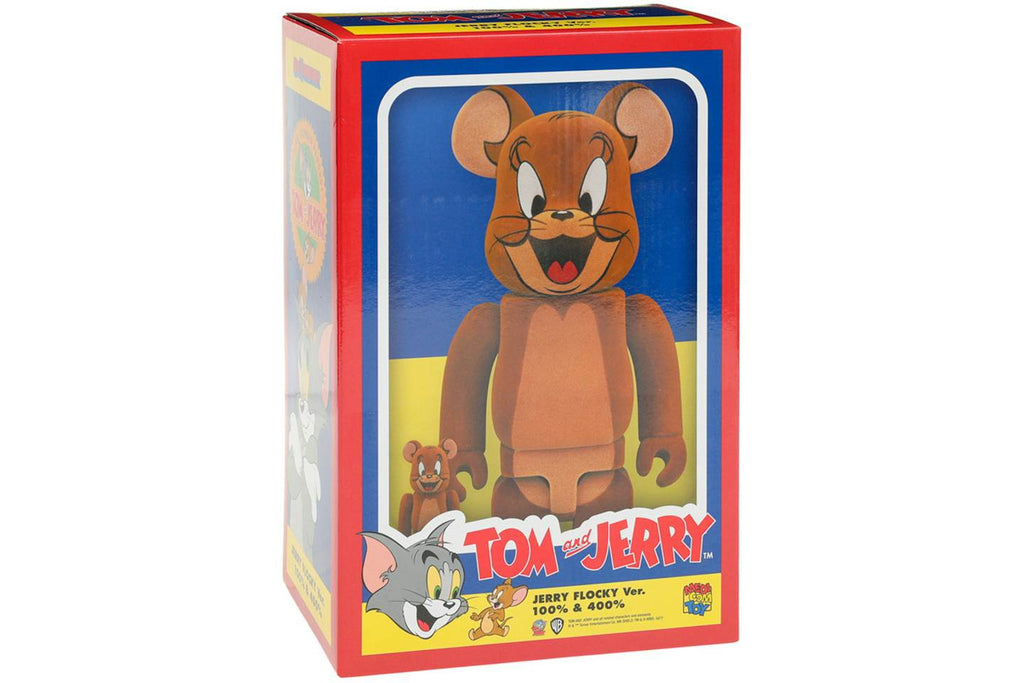Bearbrick Tom and Jerry: Jerry Flocky 100% & 400% Set product image 3, provided for visual reference and product detail