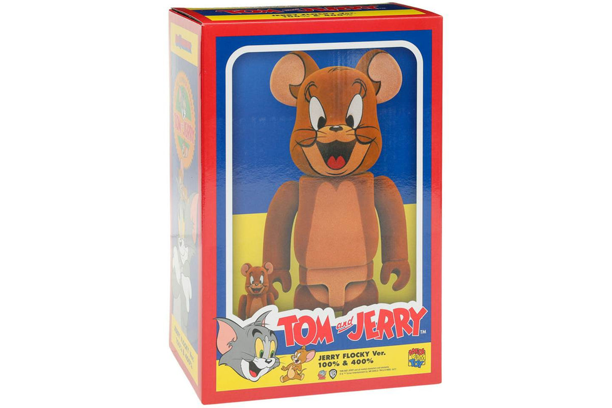 Bearbrick Tom and Jerry: Jerry Flocky 100% & 400% Set product image 3, provided for visual reference and product detail